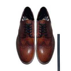 Cordones Zapatos Azul Marino Redondos Finos