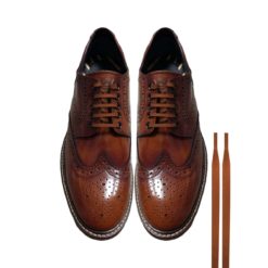 Cordones Zapatos Marrón Claro Planos Finos