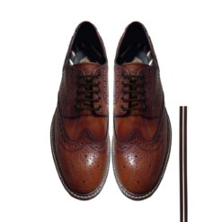 Cordones Zapatos Marrón Redondos Finos