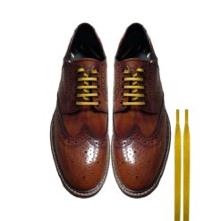 Cordones Zapatos Mostaza Planos Finos
