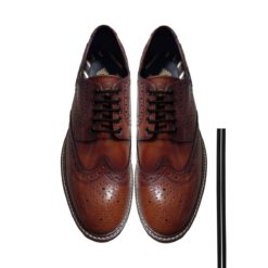 Cordones Zapatos Negro Redondos Finos