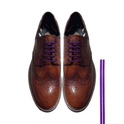 Cordones Zapatos Púrpura Redondos Finos