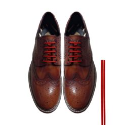 Cordones Zapatos Rojo Redondos Finos