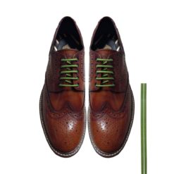 Cordones Zapatos Verde Oliva Redondos Finos