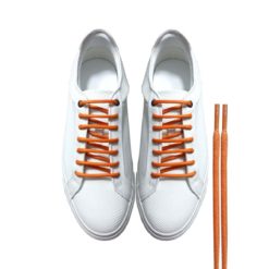 Cordones Zapatillas Naranja Redondos