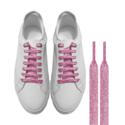 Cordones Zapatillas Brillantes Rosa Planos