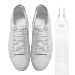 Cordones Raso Blancos Anchos