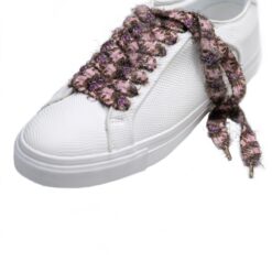Cordones Planos Estampados Flores Rosa Púrpura - Imagen 5