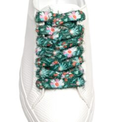 Cordones Planos Estampados Flores Verde - Imagen 6
