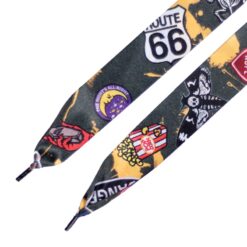 Cordones Planos  Estampados Raso Danger - Imagen 2