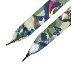 Cordones Planos Estampados Raso Pajaros - Imagen 2