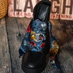 Cordones Planos Estampados Raso Tigres y Mariposas - Imagen 4